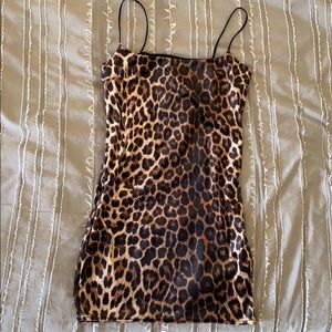 Nasty Gal Leopard Print Slim Dress